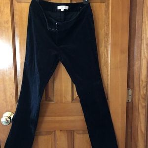 BLACK VELVET SKINNY PANTS
